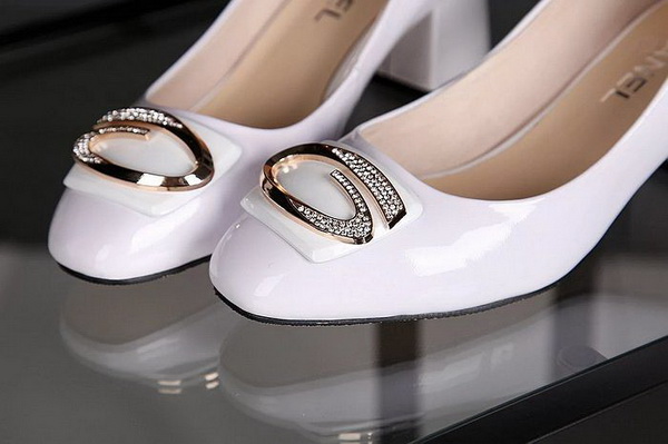 CHANEL Shallow mouth Block heel Shoes Women--011